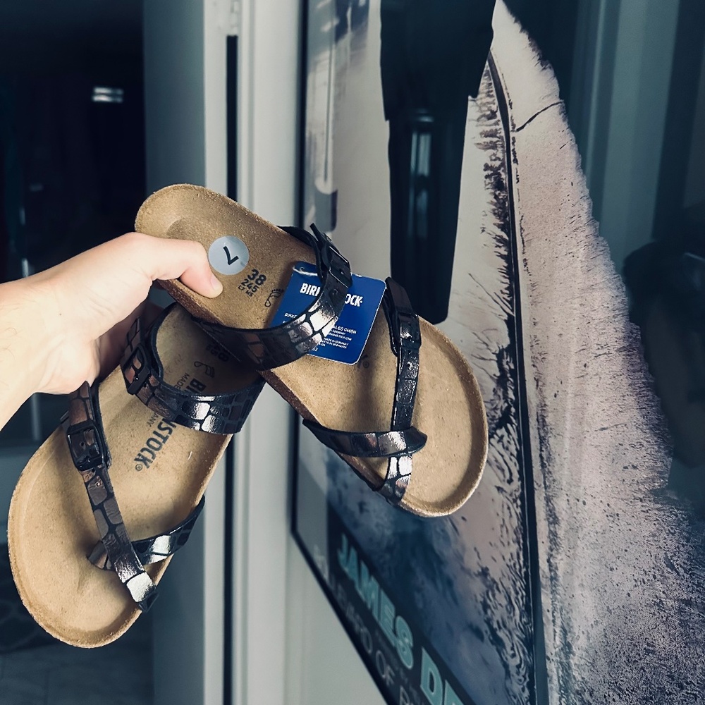 BirkenStock Mayari Microfiber upper Gator Inspired Pattern NEW WITH TAGS